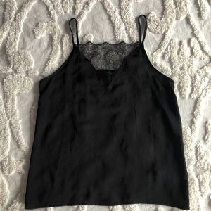 Anthropology Black Lace Top